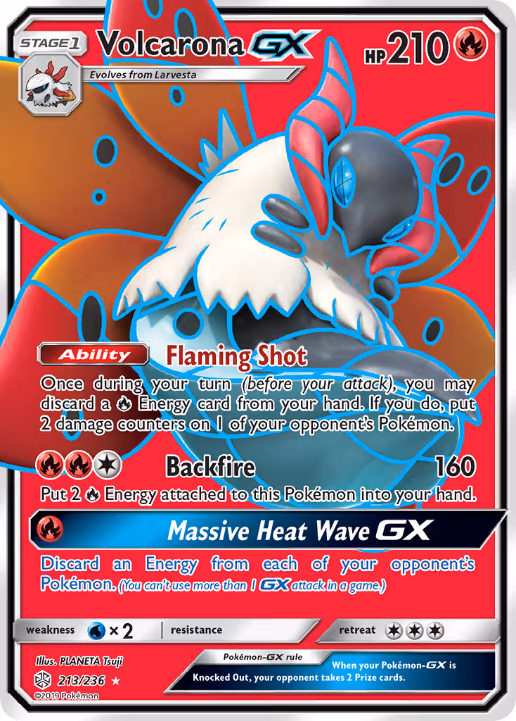 Volcarona GX 213/236 Pokemon card