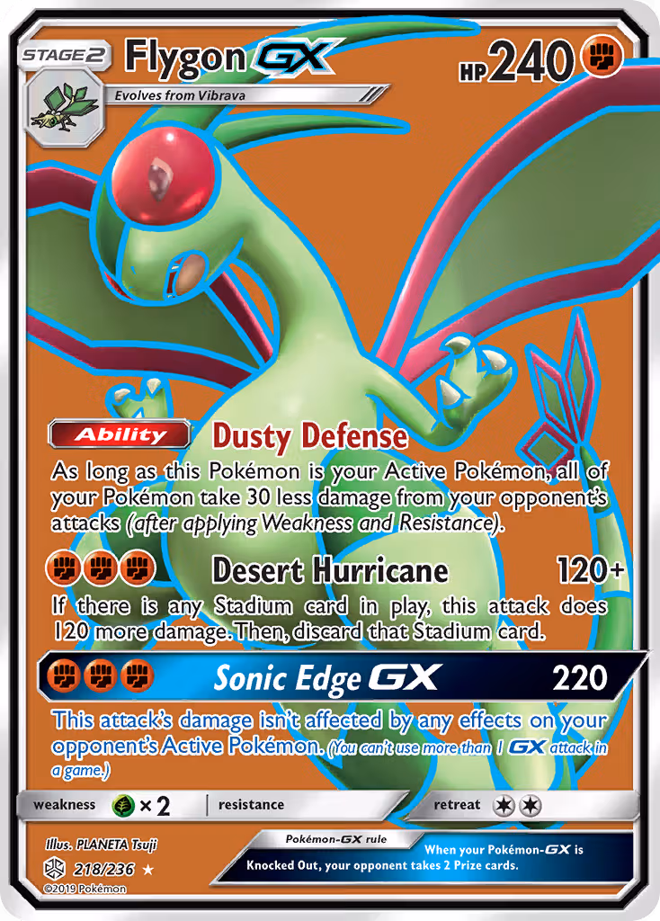 Flygon GX 218/236 Pokemon card