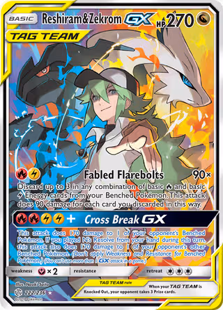 Reshiram & Zekrom GX 222/236 Pokemon card