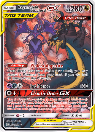 Naganadel & Guzzlord GX 224/236 Pokemon card