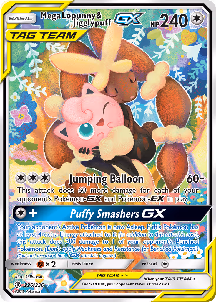 Mega Lopunny & Jigglypuff GX 226/236 Pokemon card