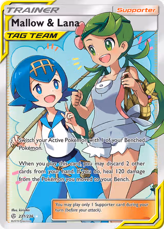 Mallow & Lana 231/236 Pokemon card