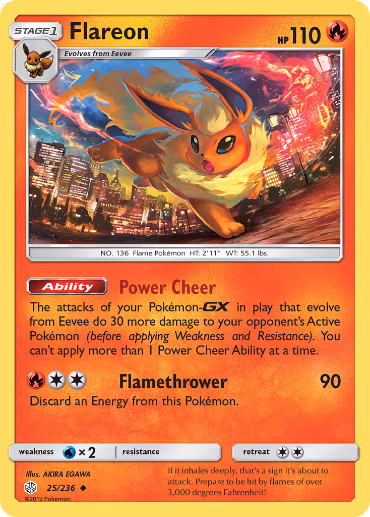 Flareon 25/236 Pokemon card
