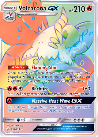 Volcarona GX 252/236 Pokemon card