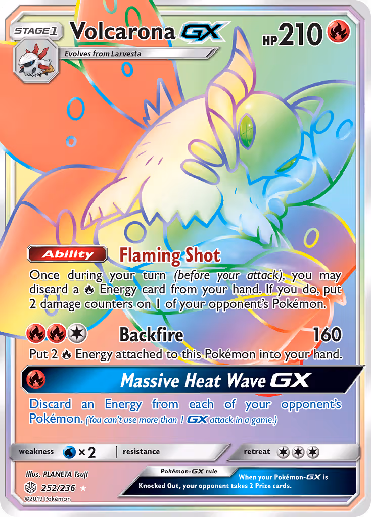 Volcarona GX 252/236 Pokemon card