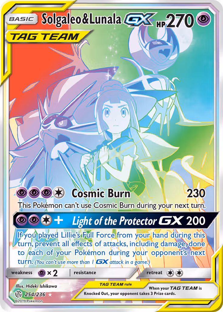 Solgaleo & Lunala GX 254/236 Pokemon card
