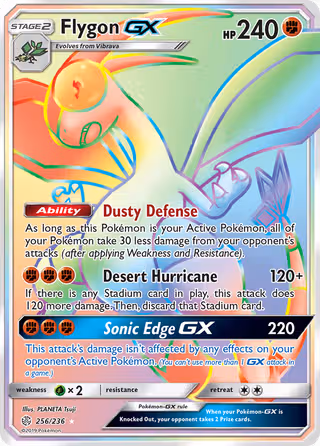Flygon GX 256/236 Pokemon card