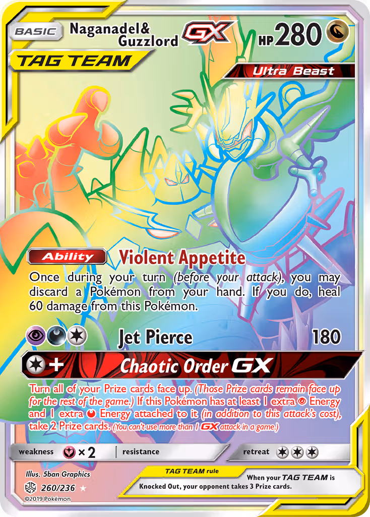 Naganadel & Guzzlord GX 260/236 Pokemon card