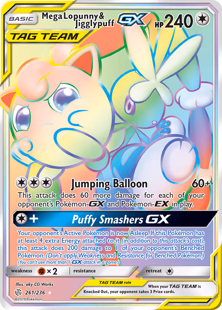 Mega Lopunny & Jigglypuff GX 261/236 Pokemon card