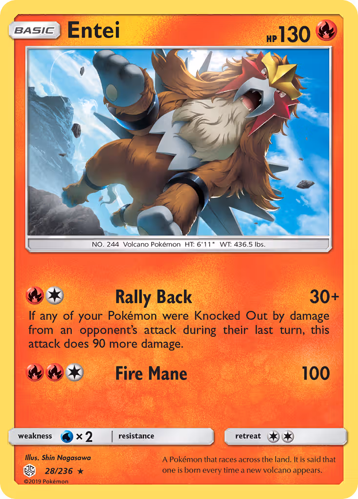 Entei 28/236 Pokemon card