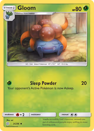 Gloom 3/236 Pokemon card