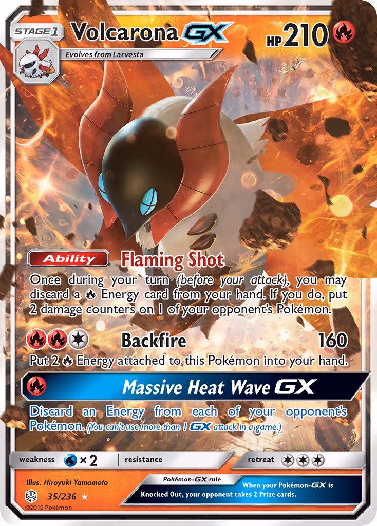 Volcarona GX 35/236 Pokemon card