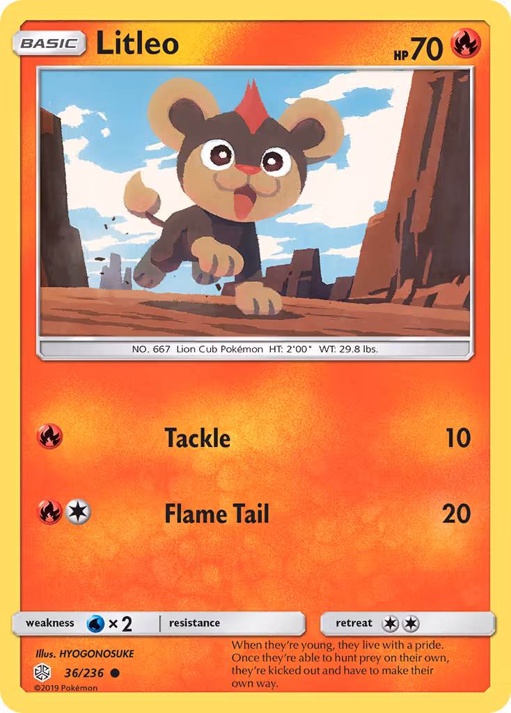 Litleo 36/236 Pokemon card