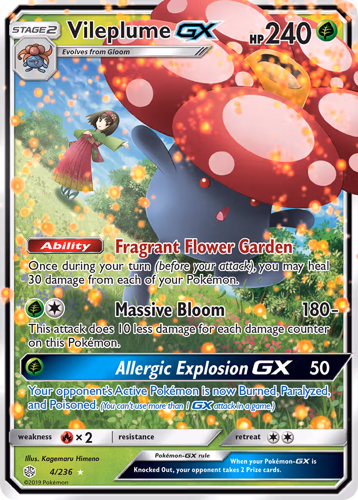 Vileplume GX 4/236 Pokemon card