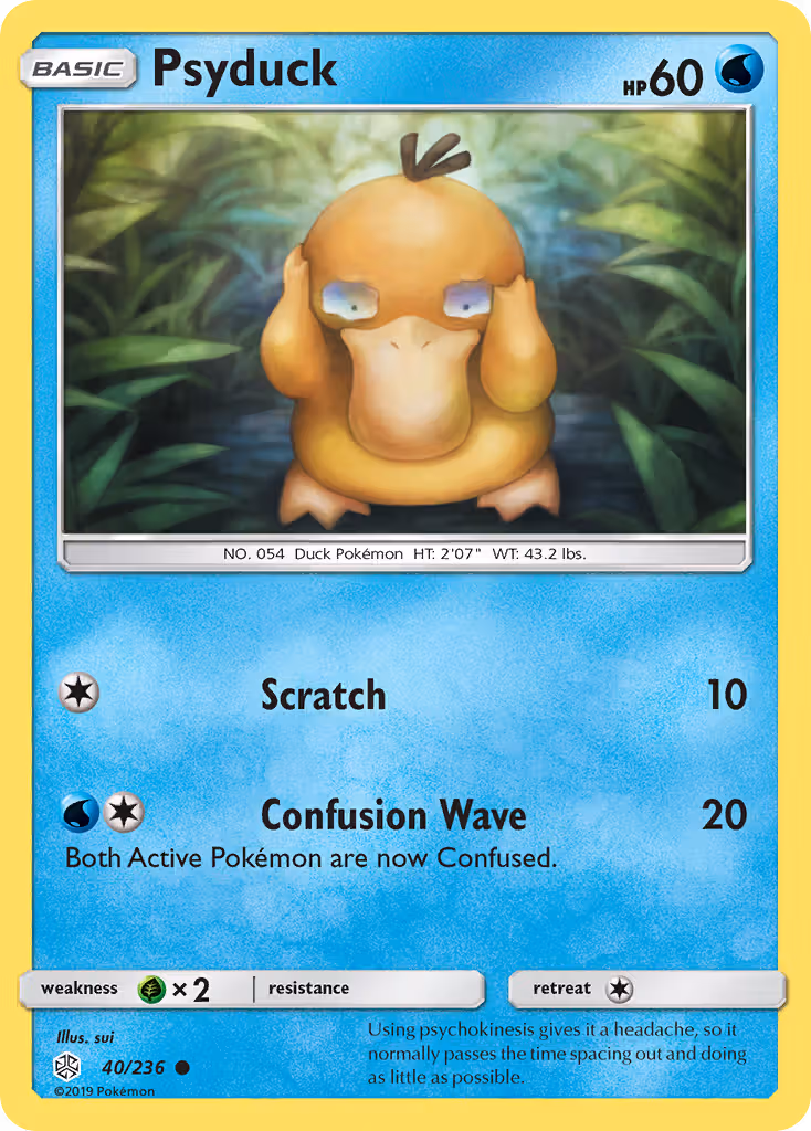 Psyduck 40/236 Pokemon card