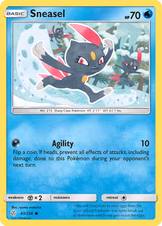 Sneasel 43/236 Pokemon card