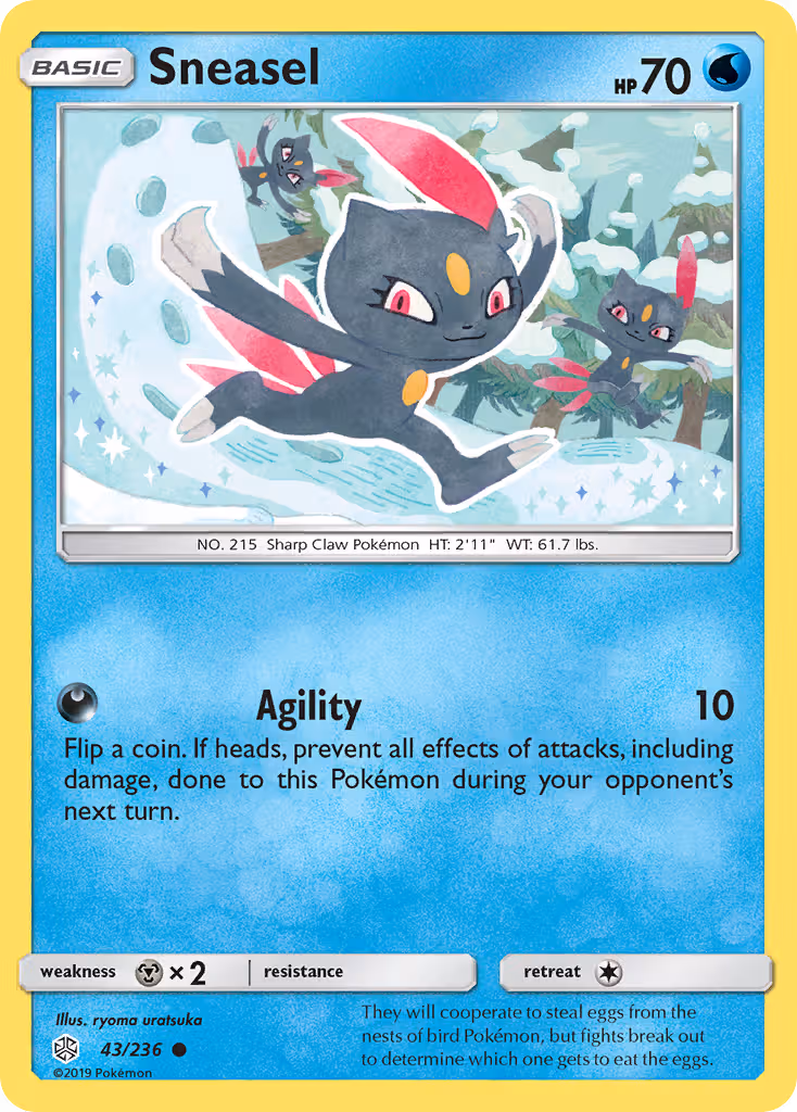 Sneasel 43/236 Pokemon card