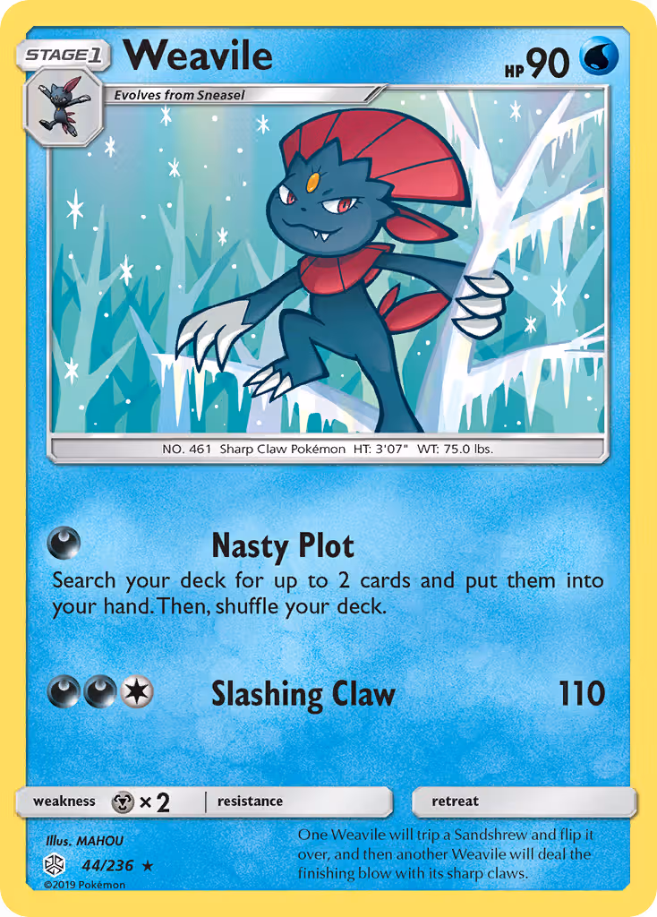 Weavile 44/236 Pokemon card
