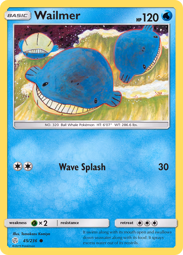 Wailmer 45/236 Pokemon card