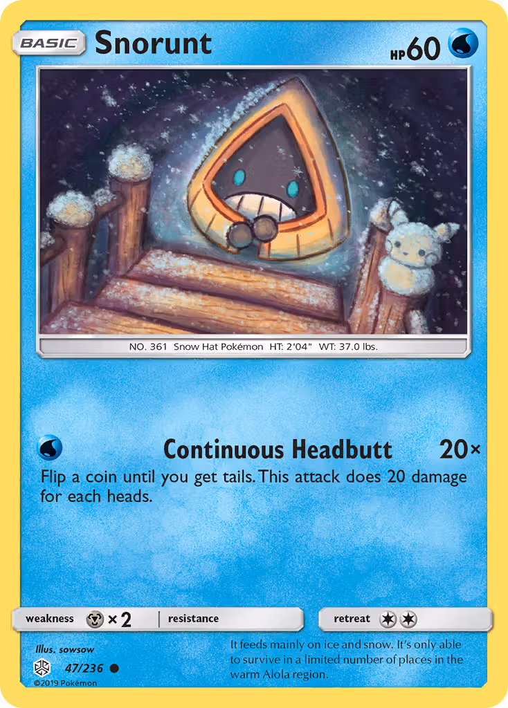 Snorunt 47/236 Pokemon card