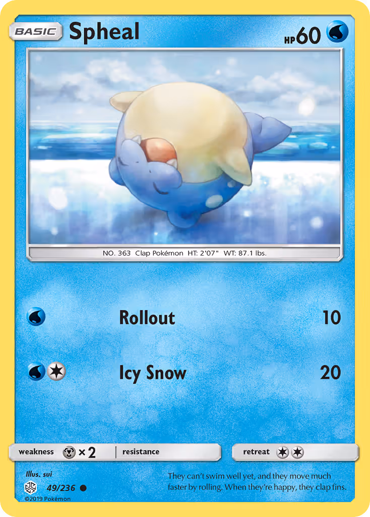 Spheal 49/236 Pokemon card