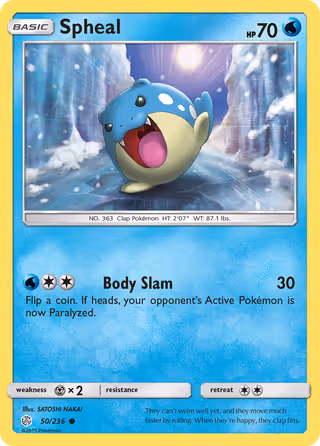 Spheal 50/236 Pokemon card