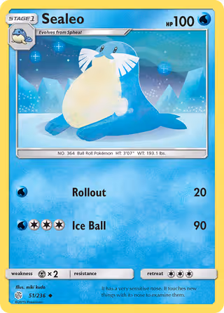 Sealeo 51/236 Pokemon card