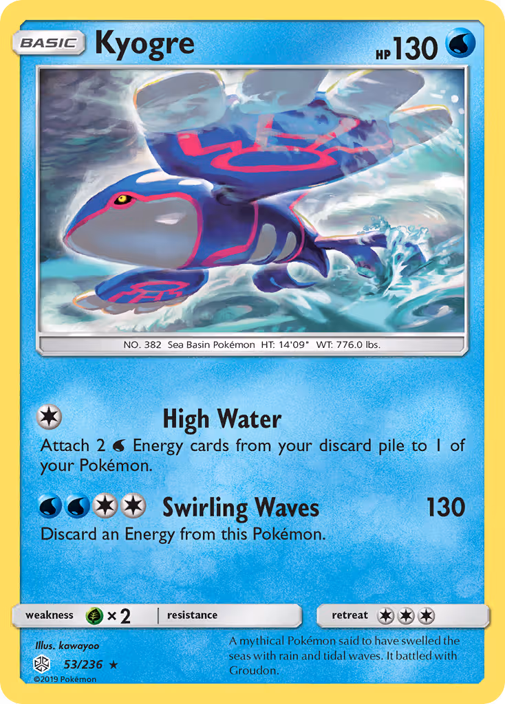 Kyogre 53/236 Pokemon card