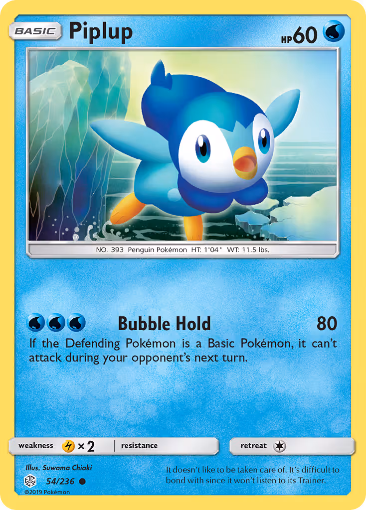 Piplup 54/236 Pokemon card