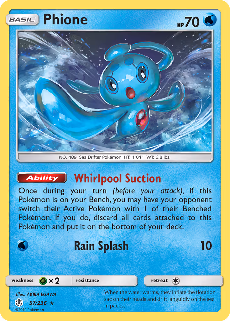Phione 57/236 Pokemon card