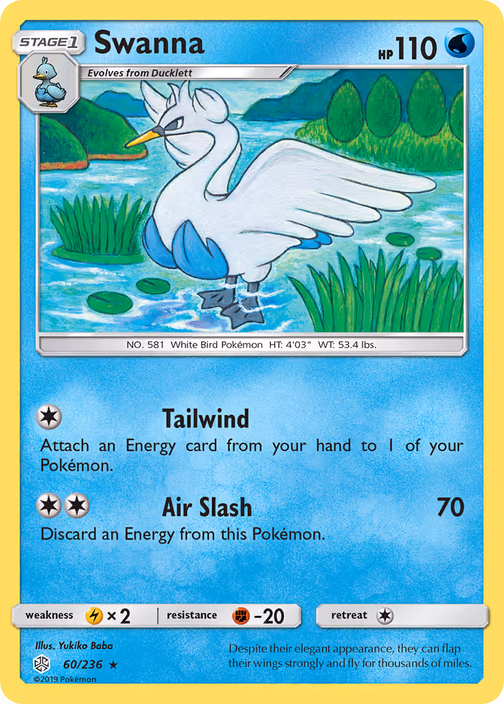 Swanna 60/236 Pokemon card