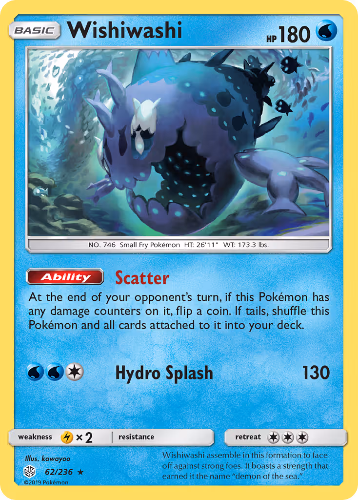 Wishiwashi 62/236 Pokemon card