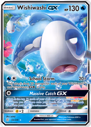 Wishiwashi GX 63/236 Pokemon card