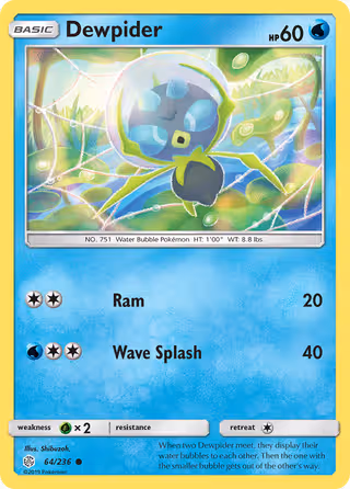Dewpider 64/236 Pokemon card