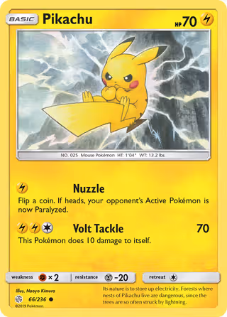 Pikachu 66/236 Pokemon card