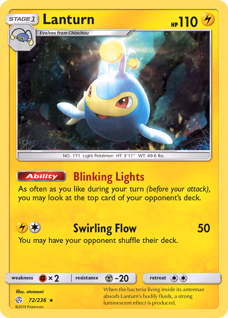 Lanturn 72/236 Pokemon card