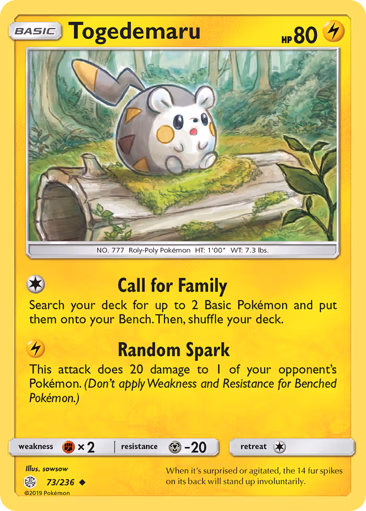Togedemaru 73/236 Pokemon card