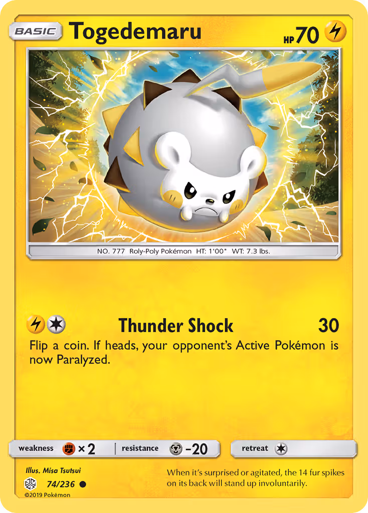 Togedemaru 74/236 Pokemon card