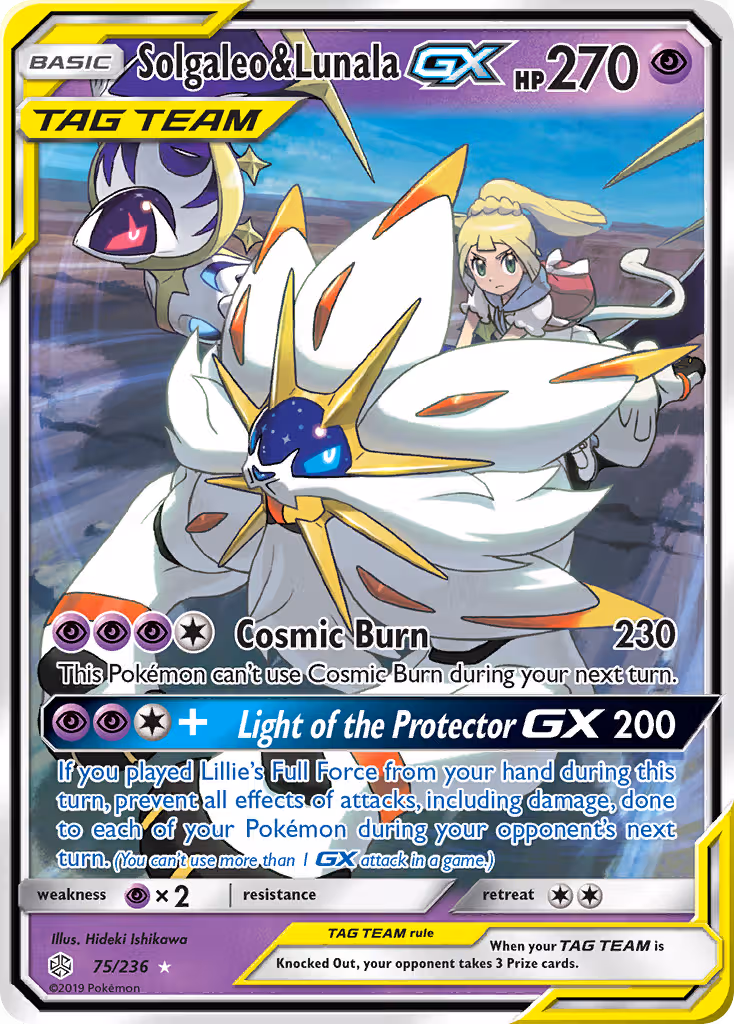 Solgaleo & Lunala GX 75/236 Pokemon card