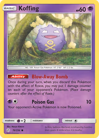 Koffing 76/236 Pokemon card