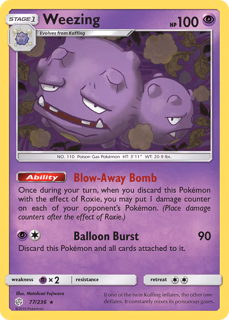Weezing 77/236 Pokemon card
