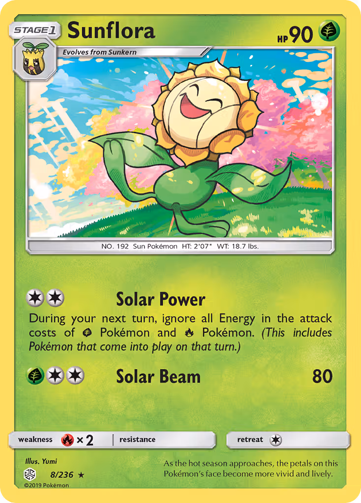 Sunflora 8/236 Pokemon card