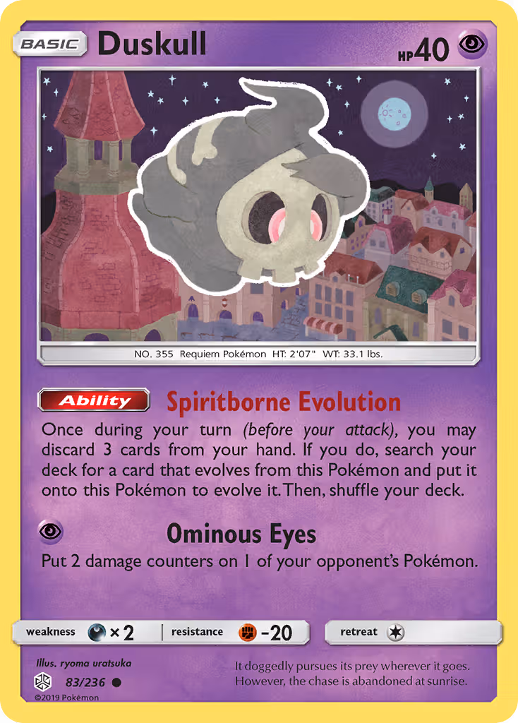 Duskull 83/236 Pokemon card