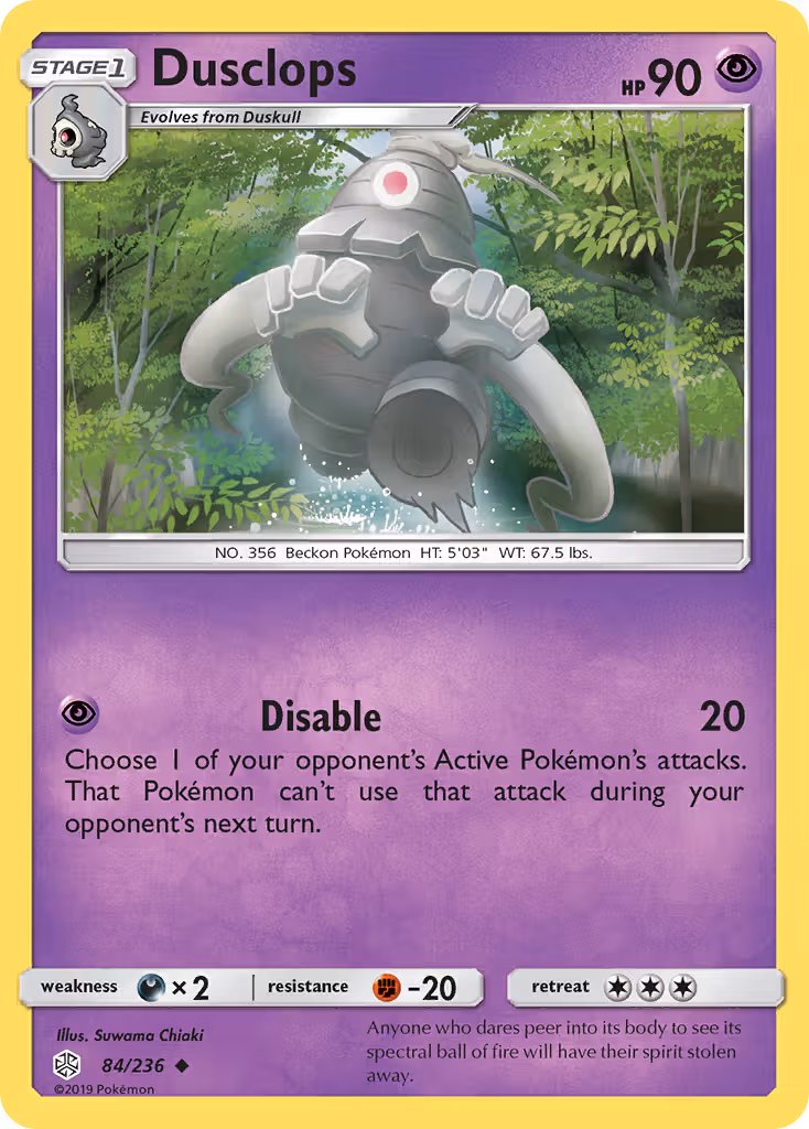 Dusclops 84/236 Pokemon card