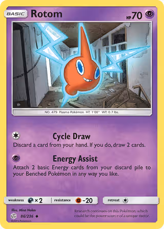 Rotom 86/236 Pokemon card
