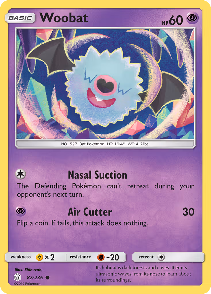 Woobat 87/236 Pokemon card