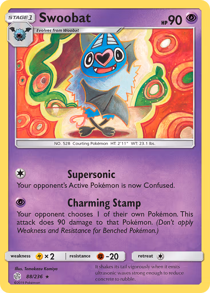 Swoobat 88/236 Pokemon card