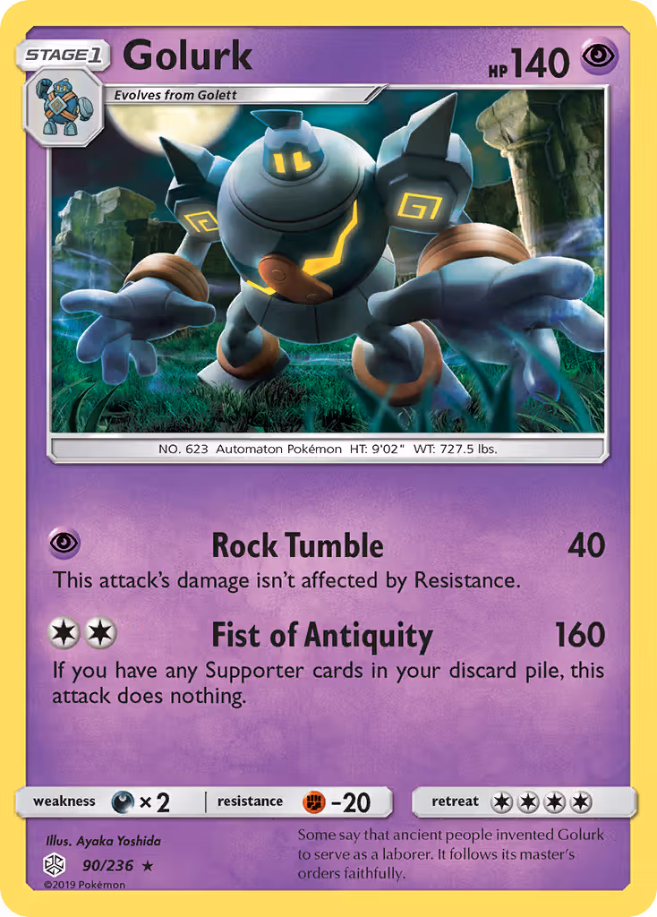 Golurk 90/236 Pokemon card