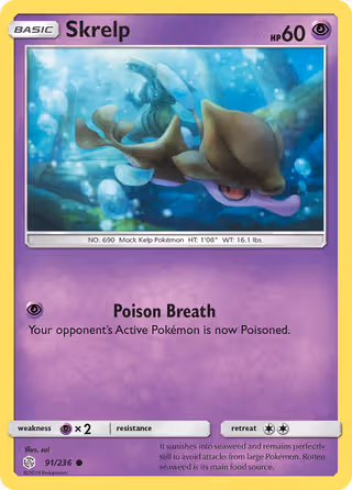 Skrelp 91/236 Pokemon card