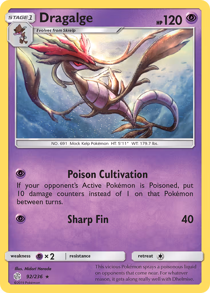 Dragalge 92/236 Pokemon card